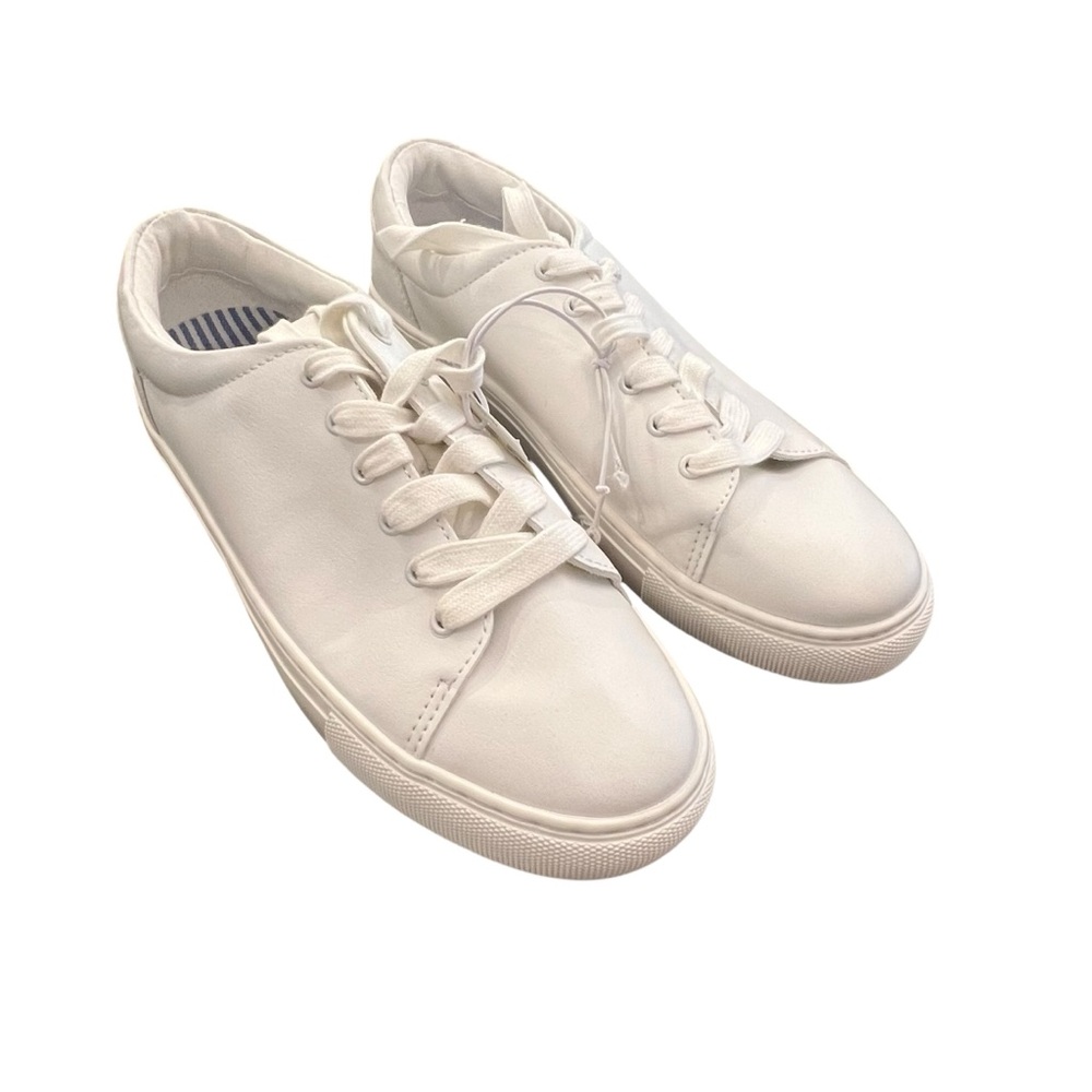 J. Crew Women’s Road Trip Lace Up Sneakers White BC186 Size 8-8.5 NEW $98